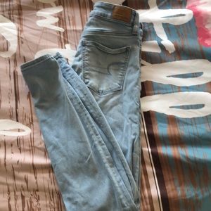 american eagle size 2 long hi rise jeggings